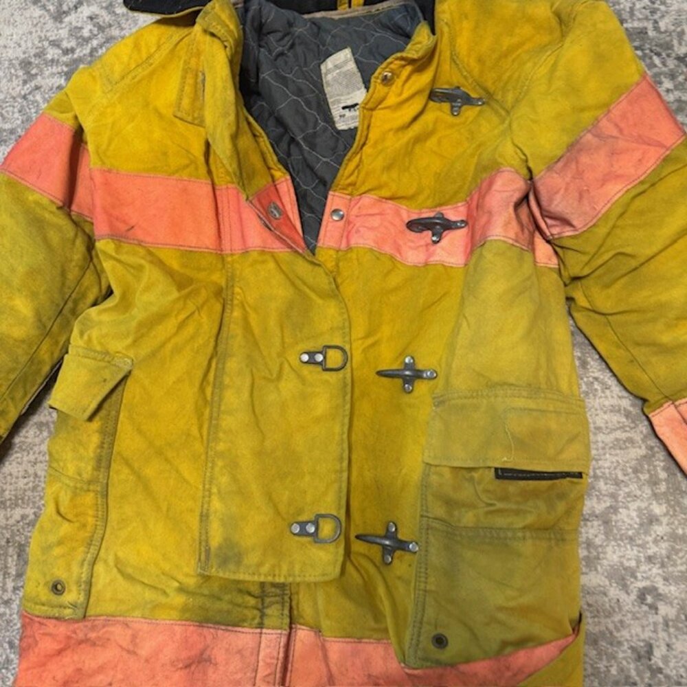 Vintage 1980s Yellow Firefighter Turnout Gear Set –Nomex --RARE–